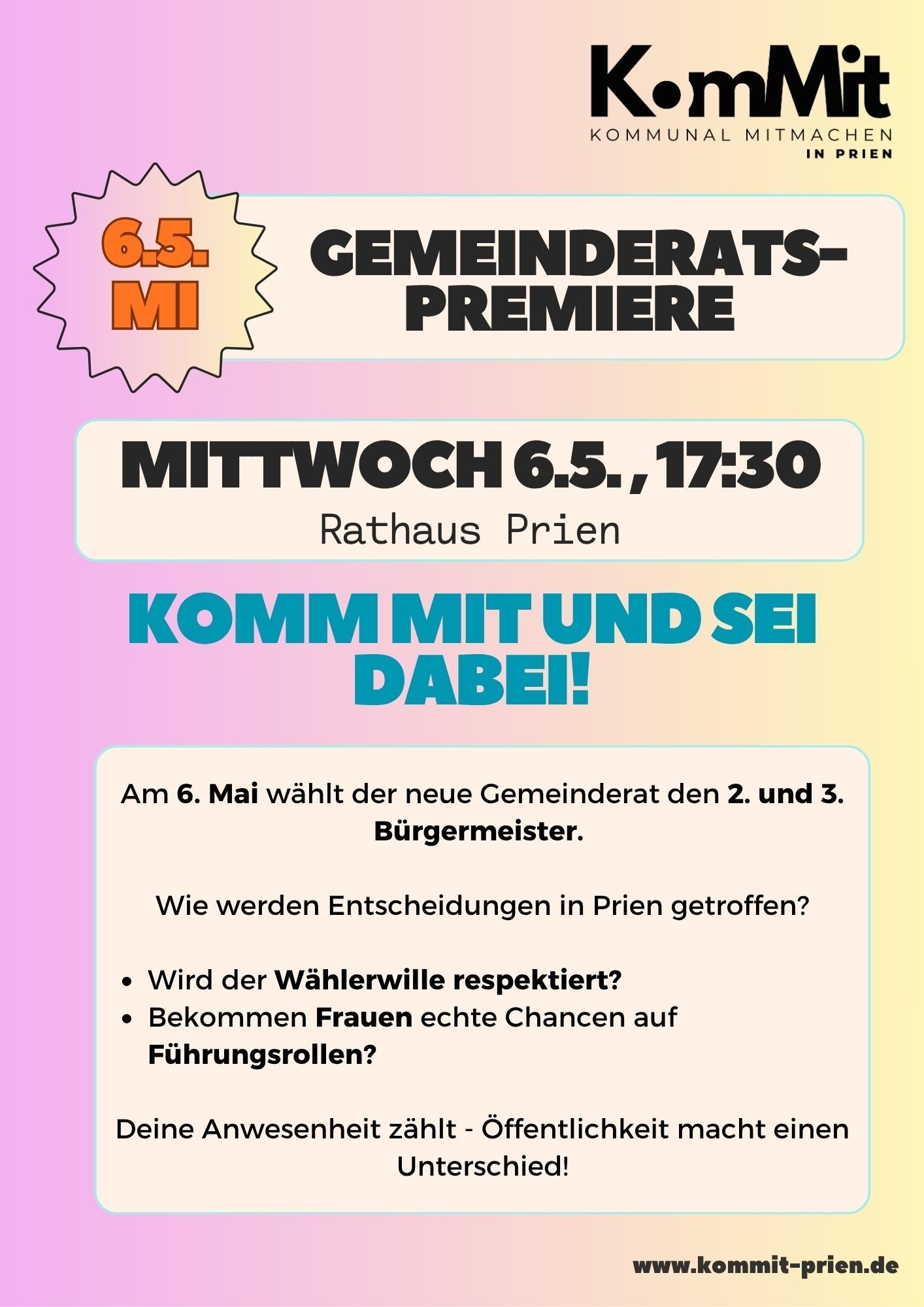 Gemeinderats-Premiere 